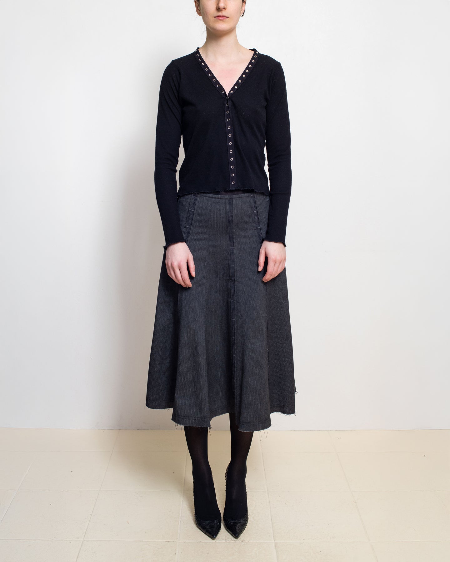 Wool Snap Cardigan